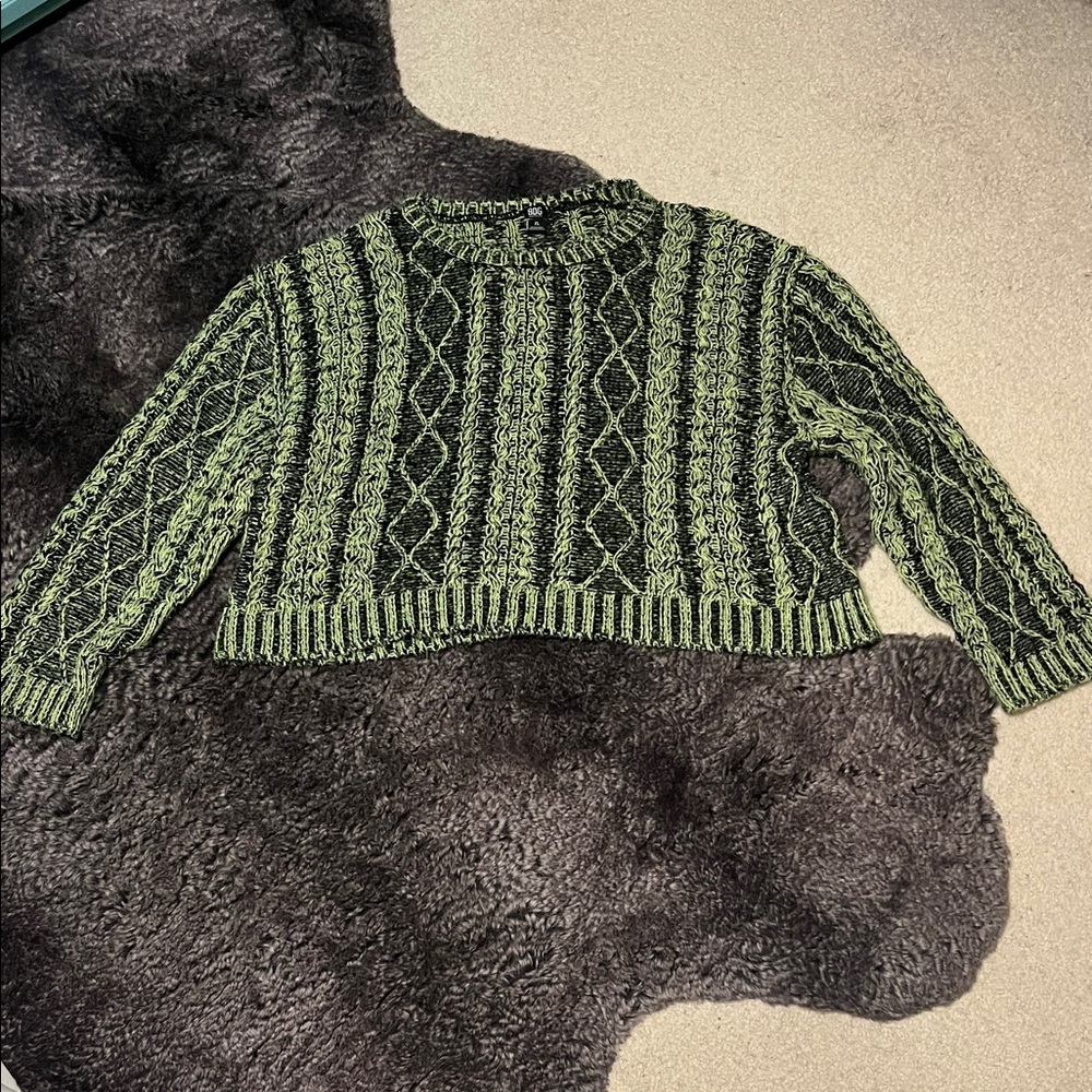 BDG Olive Cable Knit Women's Sweater
